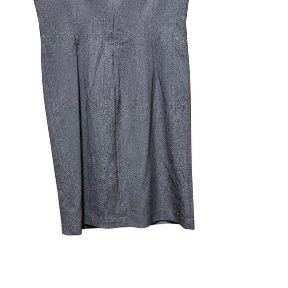 Elie Tahari Gray Sheath Dress Womens Size 8 Short Sleeve Polyester Blend Back Zi - Picture 5 of 12